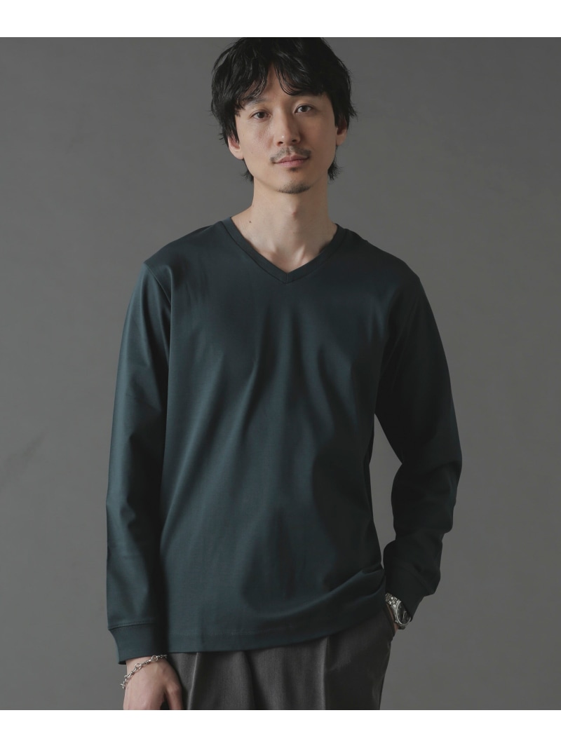 アンチスメルVネックTシャツ 長袖