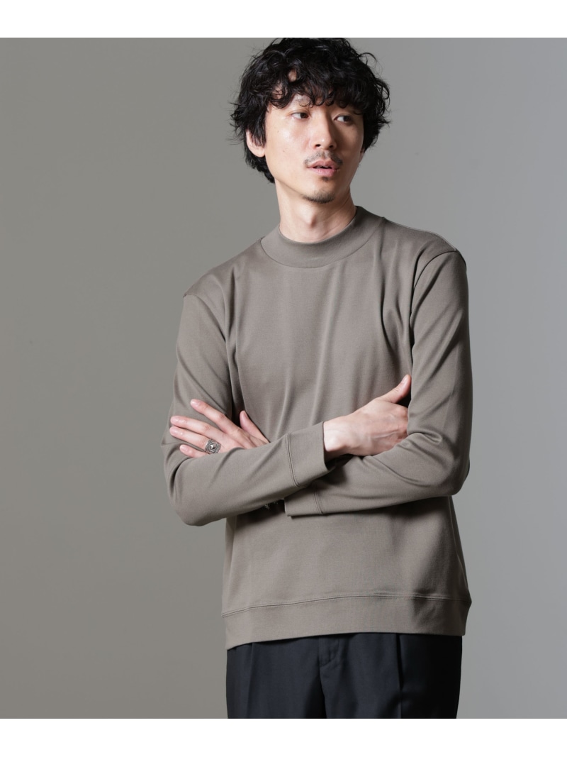 【SALE／10%OFF】「FORMAL JERSEY」モックネックカットソー長袖 NANO universe ナノユニバース トップス カットソー・Tシャツ ホワイト グレー ブラック【RBA_E】【送料無料】[ Fashion]