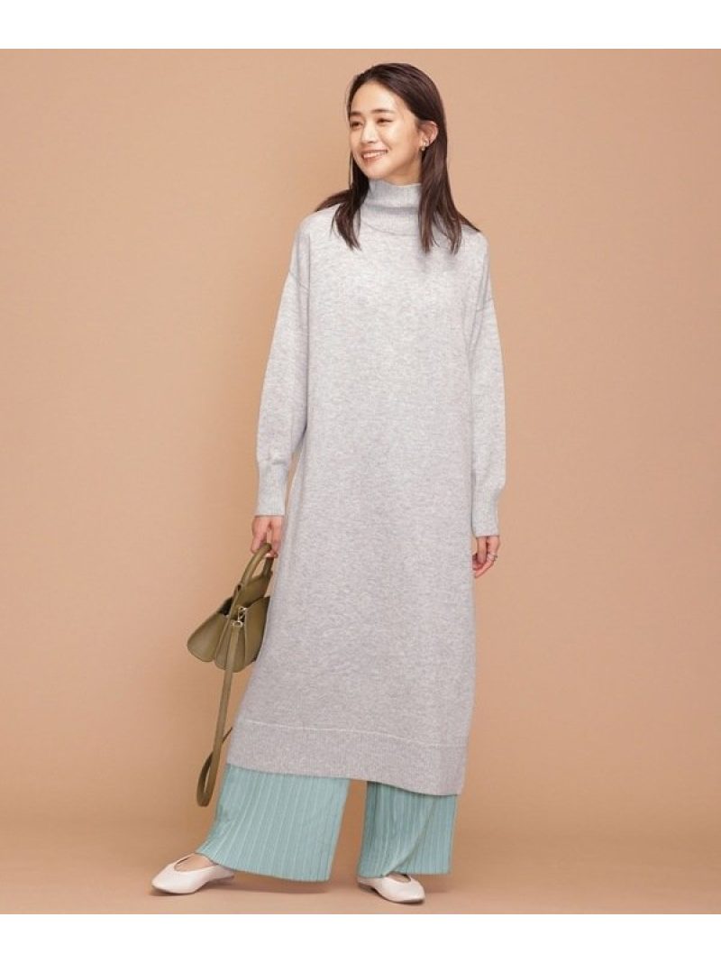 楽天市場 Sale 40 Off ハイネックニットワンピース プリーツパンツセット Nano Universe ナノユニバース パンツ ジーンズ フルレングス グレー ブラウン Rba E 送料無料 Rakuten Fashion Nano Universe