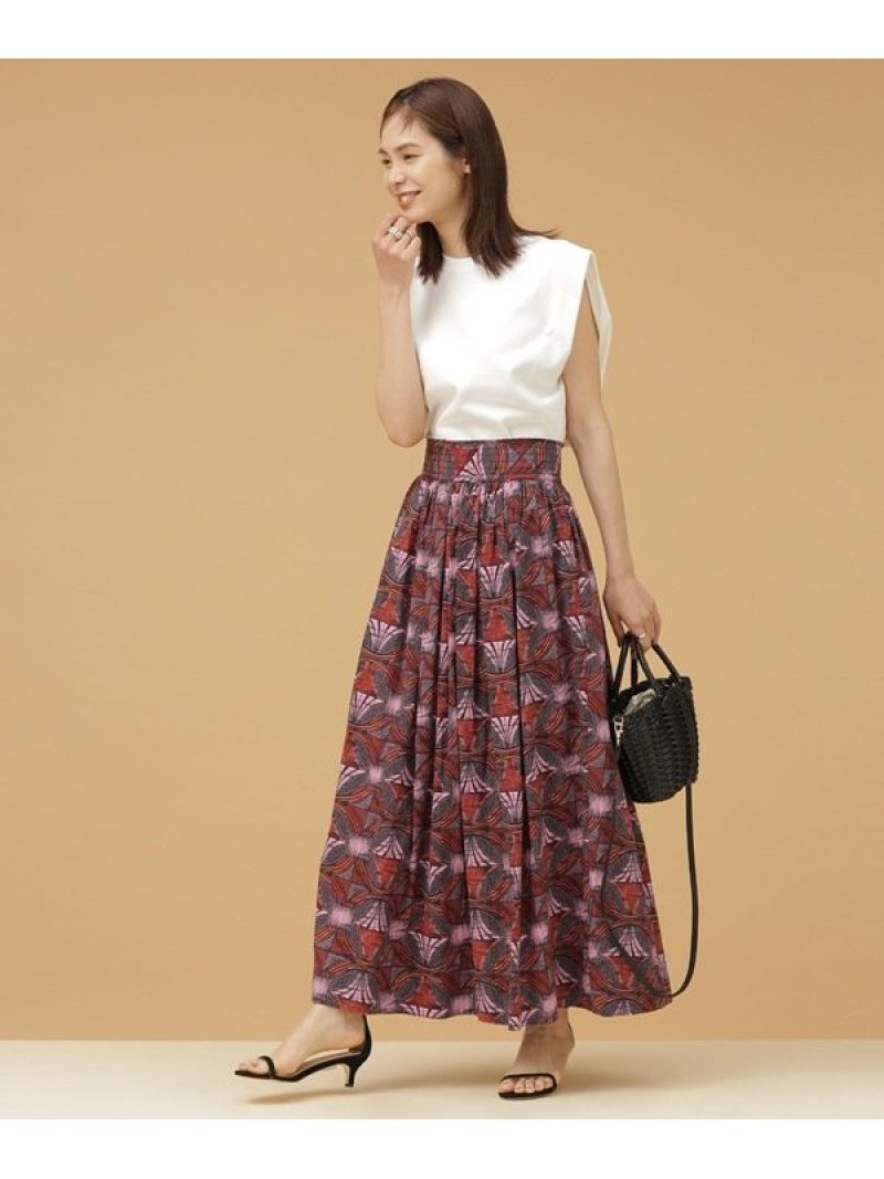 Batikプリントスカート Nano Universe ナノユニバース