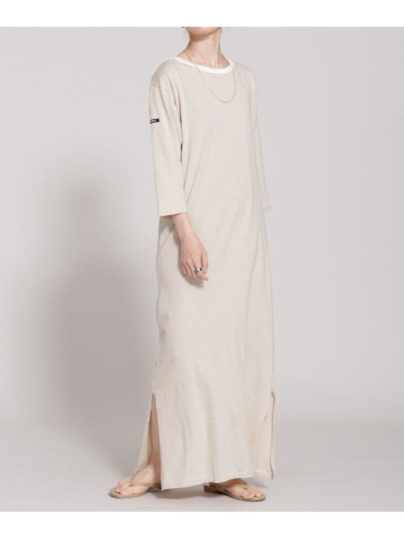 別注ピンボーダーワンピース ナノユニバース ワンピース ワンピースその他 ベージュ ブラック ネイビー 送料無料 Rakuten Fashion Andapt Com