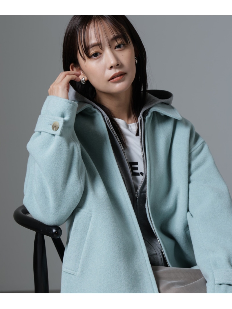 【SALE／60%OFF】ZIPミドルコート NANO universe ナノユニバース ジャケット・アウター その他のジャケット・アウター ベージュ グリーン グレー【RBA_E】【送料無料】[ Fashion] 7,388円