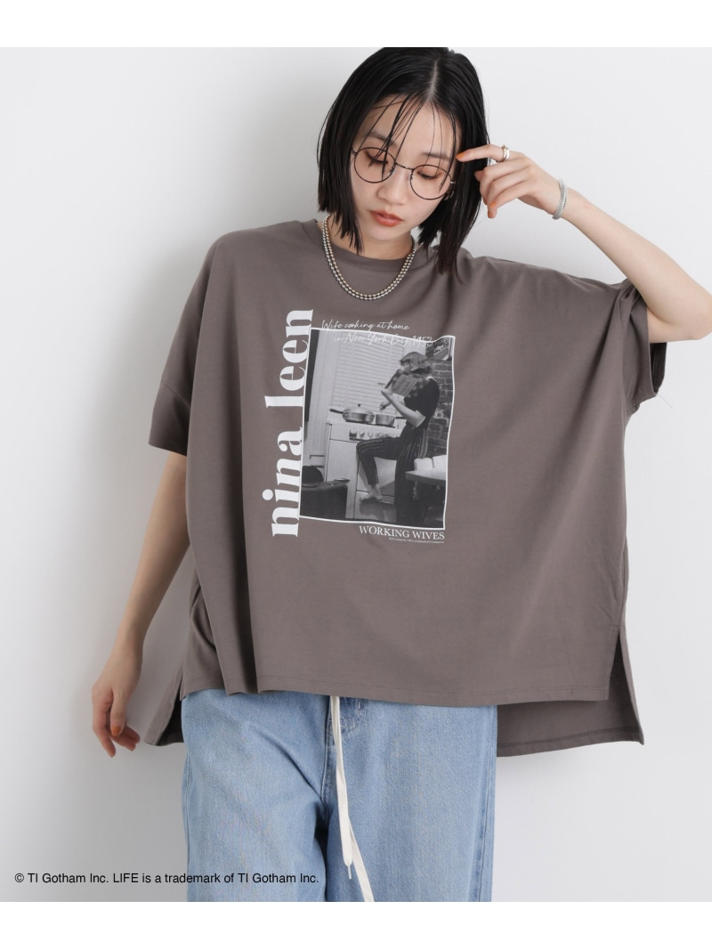GOOD ROCK SPEED/LIFE PICTURE COLLECTION Big Tshirts Charcoal NANO universe ナノユニバース トップス カットソー・Tシャツ グレー【送料無料】[ Fashion]