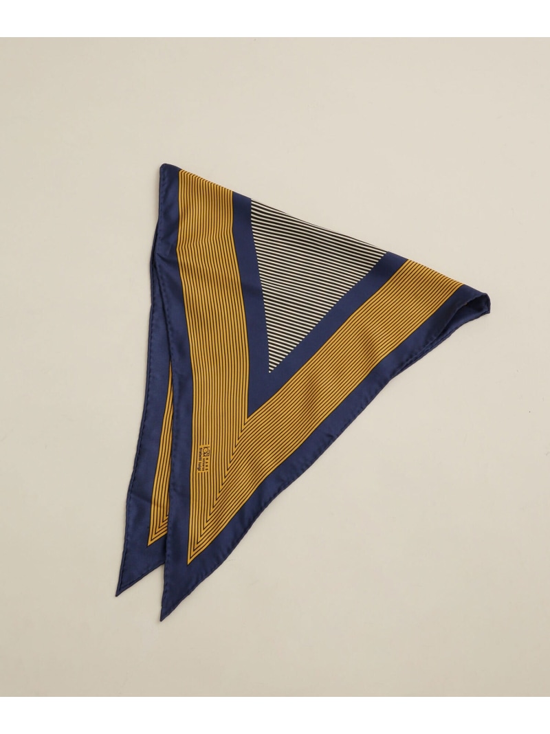 Rombetto 別注シルクツイルビンテージ Fratelli Luigi 変形スカーフ ナノユニバース