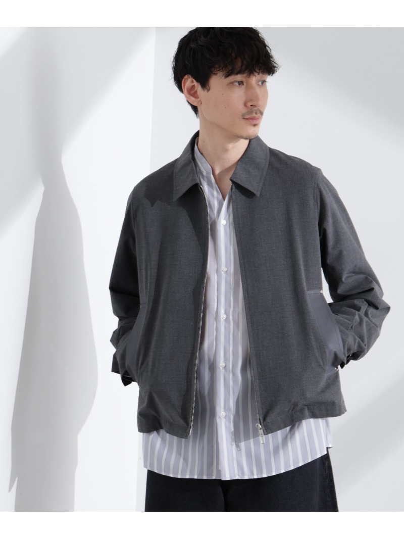 【SALE／50%OFF】TRPu ZIPブルゾン NANO universe ナノユニバース ジャケット・アウター ブルゾン・ジャンパー ネイビー グレー【RBA_E】【送料無料】[ Fashion]