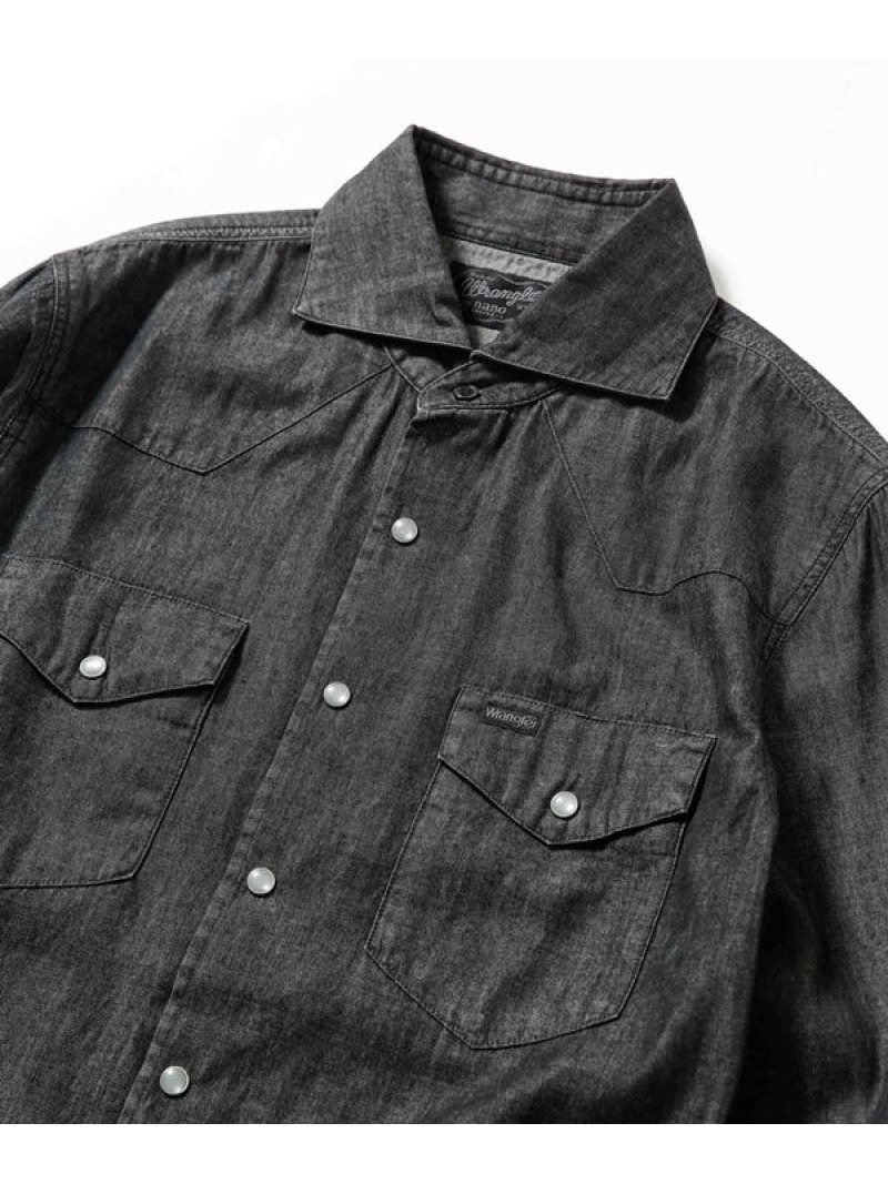 別注カッタウェイカラーウエスタンドレスシャツ Wrangler ナノユニバース シャツ
