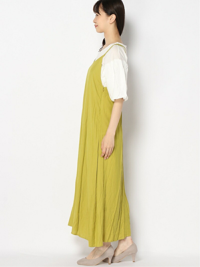 楽天市場 Rakuten Fashion Sale 50 Off バッククロスキャミワンピース Nano Universe Selected ナノユニバース ワンピース キャミワンピース イエロー Rba E Nano Universe