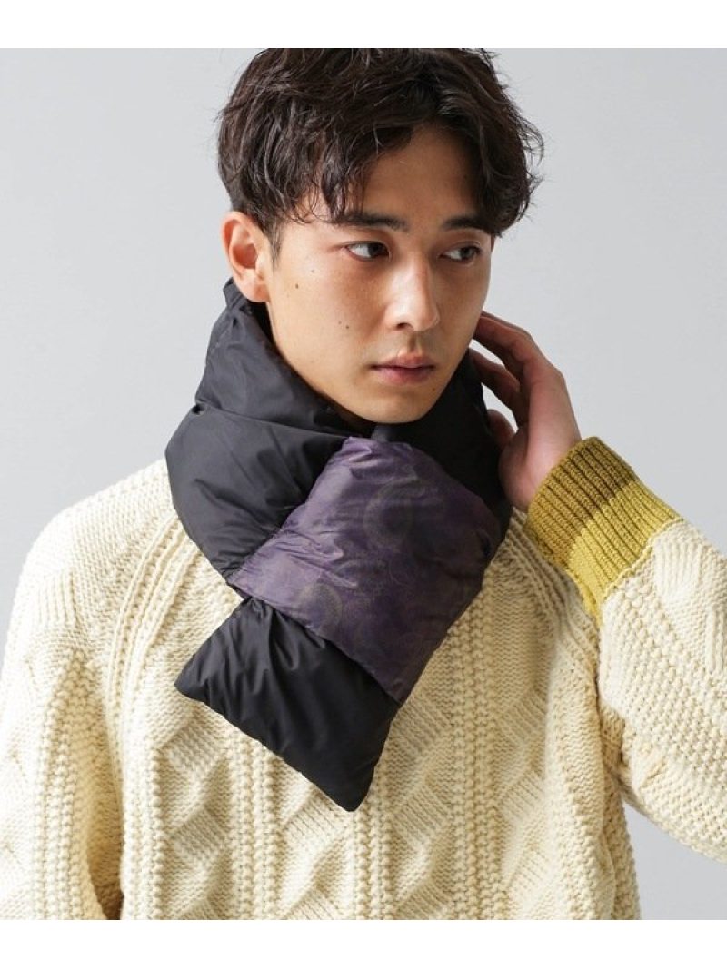 別注 中綿マフラー ファッショングッズ ナノユニバース White Logos Label