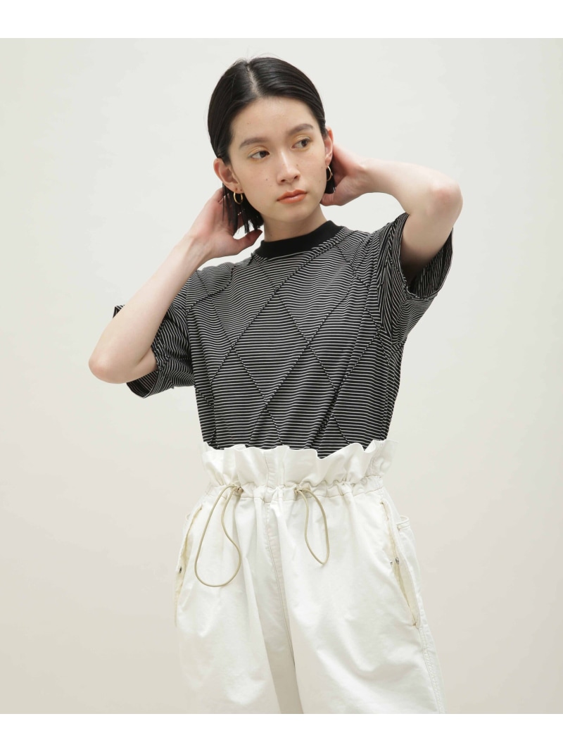 【SALE／30%OFF】NOMA t.d./Diamond Stitch Tee NANO universe ナノ全ての存在 トップス カットソー・プルオーバー 赤いこと 黒いこと【RBA_E】【貨物輸送無料】[ Fashion]