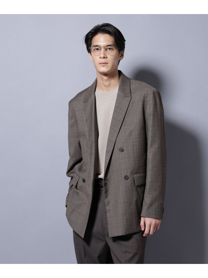 【SALE／30%OFF】DELEGANTE グレンチェックW-Brethted ジャケット(セットアップ可) NANO universe ナノユニバース ジャケット・アウター その他のジャケット・アウター【RBA_E】【送料無料】[ Fashion]｜NANO universe