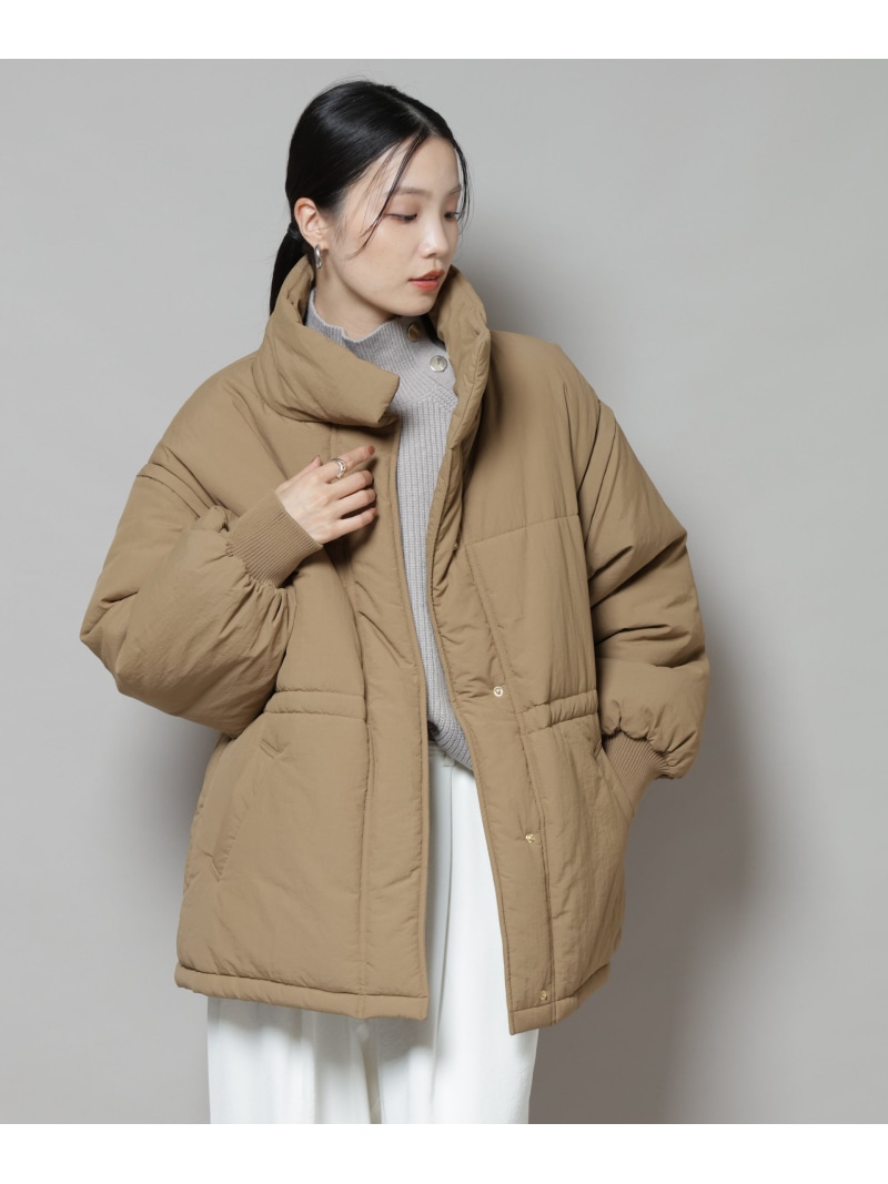 【SALE／40%OFF】撥水工業・役立つこと中綿 2wayより良い\u0026スタンドジップブルゾン NANO universe ナノ全ての存在 ジャケット・アウター 余分の物のジャケット・アウター 黒いこと ベージュ 赤銅色【RBA_E】【貨物輸送無料】[ Fashion]