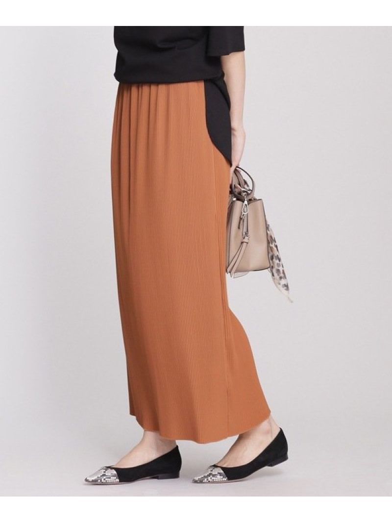 ストレートシルエットプリーツスカート Nano ナノユニバース Universe