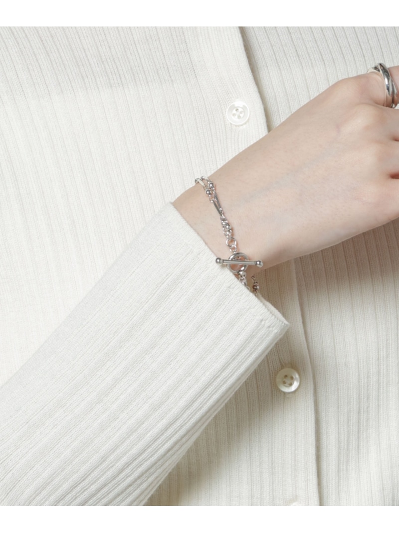 【SALE／30%OFF】PHILIPPE AUDIBERT/Garnet double bracelet NANO universe ナノユニバース アクセサリー・腕時計 ブレスレット・バングル シルバー【RBA_E】【送料無料】[ Fashion]