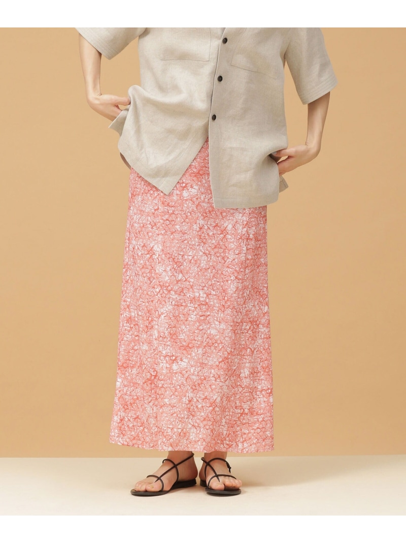 ぼかしプリントロングスカート Nano Universe ナノユニバース