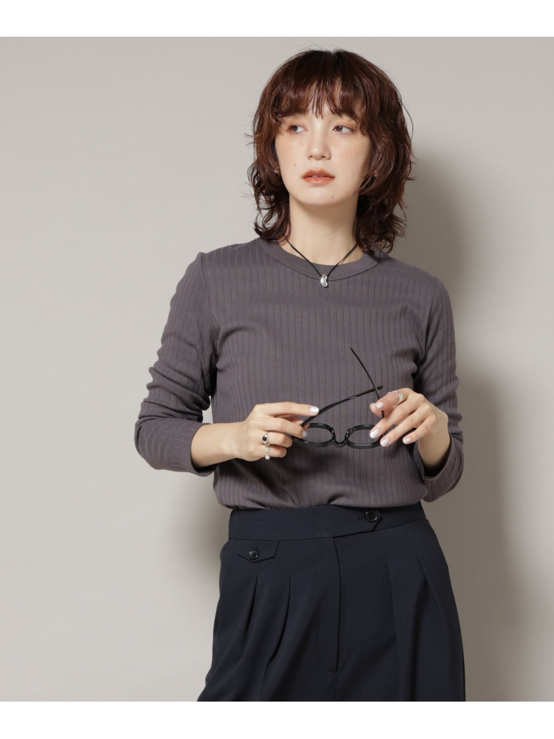 Anti Soaked(R) 汗染み防止リブロンT NANO universe ナノユニバース トップス カットソー・Tシャツ ホワイト グレー ブラック【送料無料】[ Fashion]