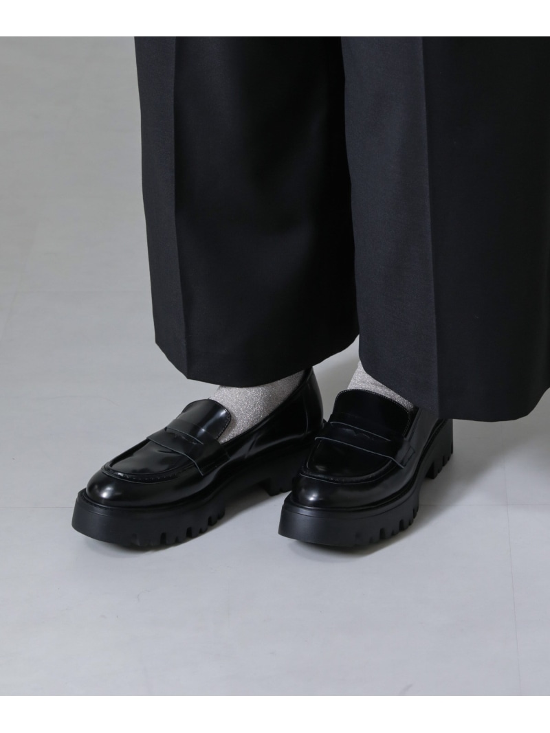 【SALE／40%OFF】KMB/置き目毛革 NANO universe ナノ全ての存在 シューズ・靴 余分の物のシューズ・靴 黒いこと【RBA_E】【貨物輸送無料】[ Fashion]