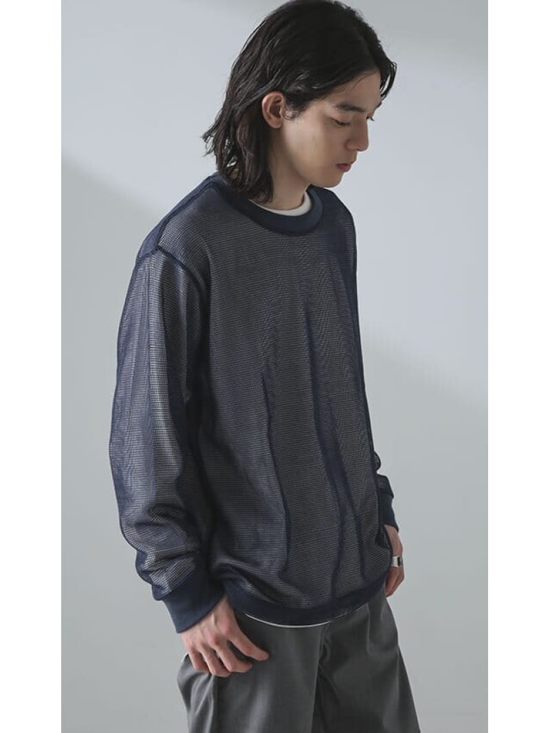 アンサンブルメッシュTシャツ 長袖