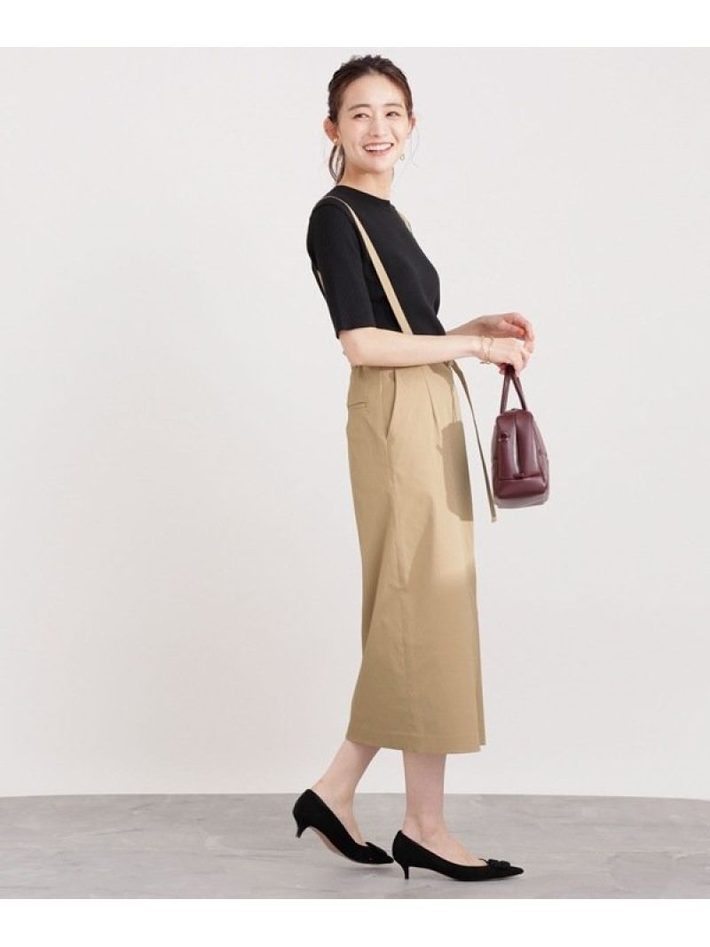 サスペンダー付きタイトスカート Nano スカート ナノユニバース Universe