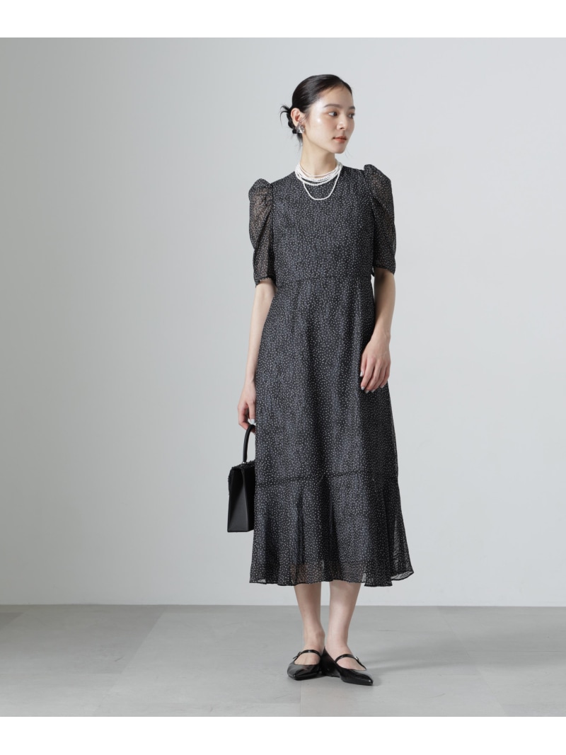 troisiemechaco/OPAL DOT PRINT ワンピース NANO universe ナノユニバース ワンピース・ドレス ワンピース ブラック ホワイト【送料無料】[ Fashion]｜NANO universe