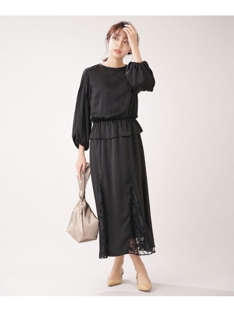 楽天市場 Sale 50 Off レースコンビサテンワンピース Nano Universe ナノユニバース ワンピース ワンピースその他 ブラック ベージュ ピンク Rba E 送料無料 Rakuten Fashion Nano Universe