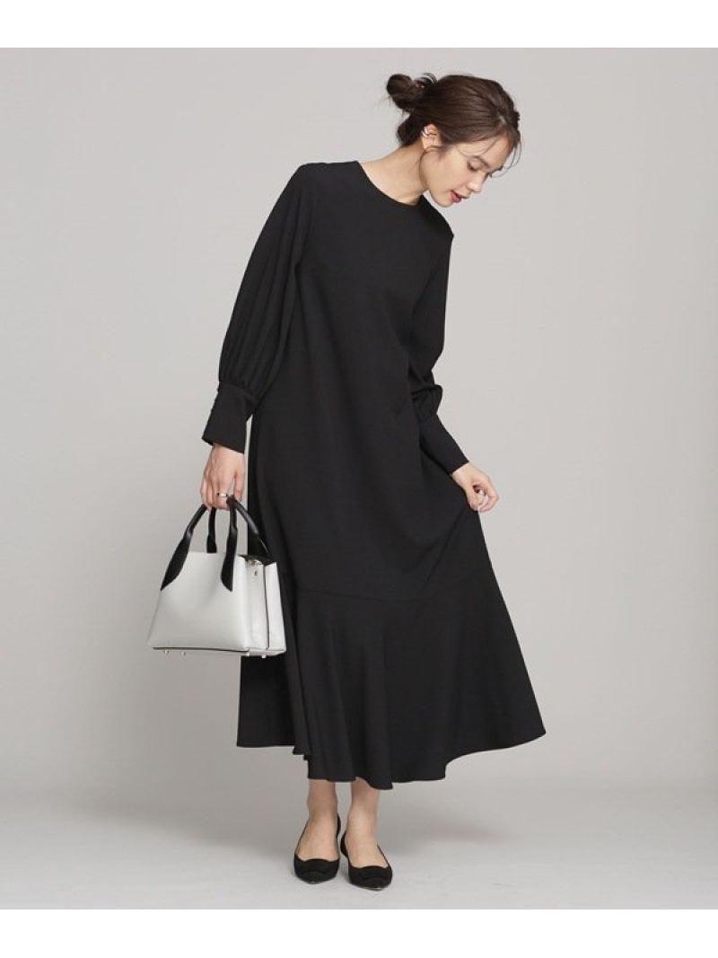 楽天市場 Sale Off Web限定 ヘムフレアロングワンピース 長袖 Nano Universe ナノユニバース ワンピース ワンピースその他 ブラック ベージュ ピンク Rba E 送料無料 Rakuten Fashion Nano Universe
