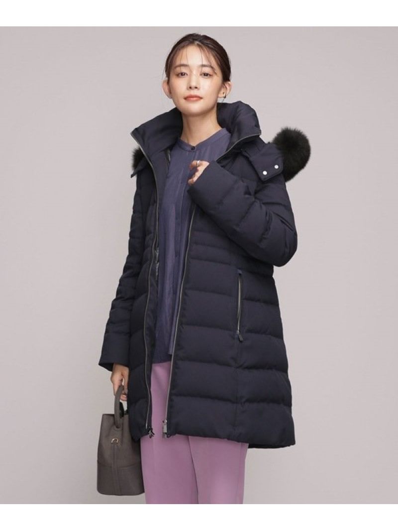 未使用級】 ナノユニバース×西川ダウン サージロングダウン ネイビー