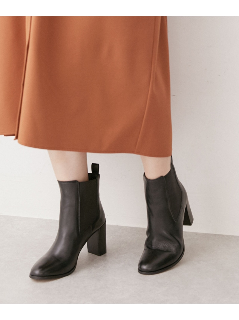 人気絶頂 サイドゴアヒールブーツ Leiner ナノユニバース シューズ ロングブーツ ブラック Rba E Rakuten Fashion 史上最も激安 Azurpiscines68 Fr