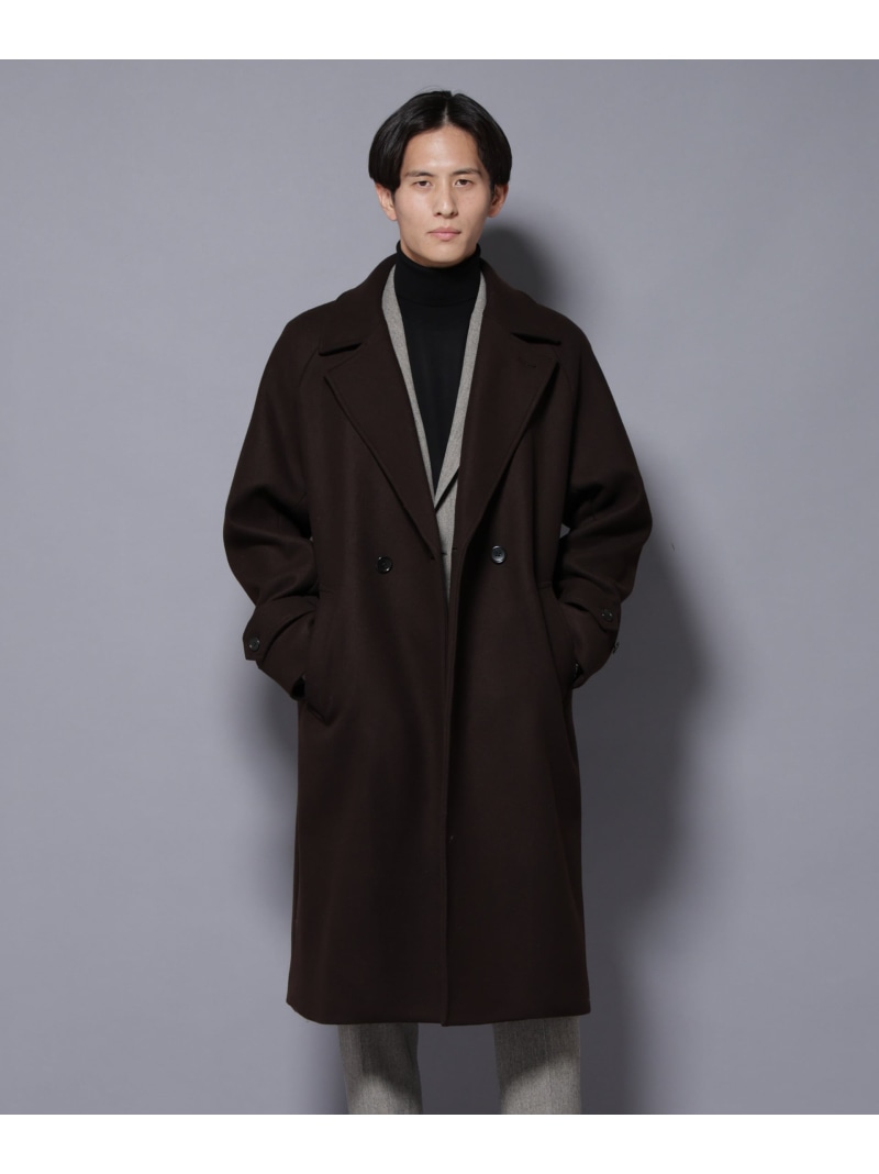 【SALE／40%OFF】ウールカシミヤメルトンダブルコート NANO universe ナノ全ての存在 ジャケット・アウター 余分の物のジャケット・アウター 赤銅色 米国海軍 薄墨色【RBA_E】【貨物輸送無料】[ Fashion]