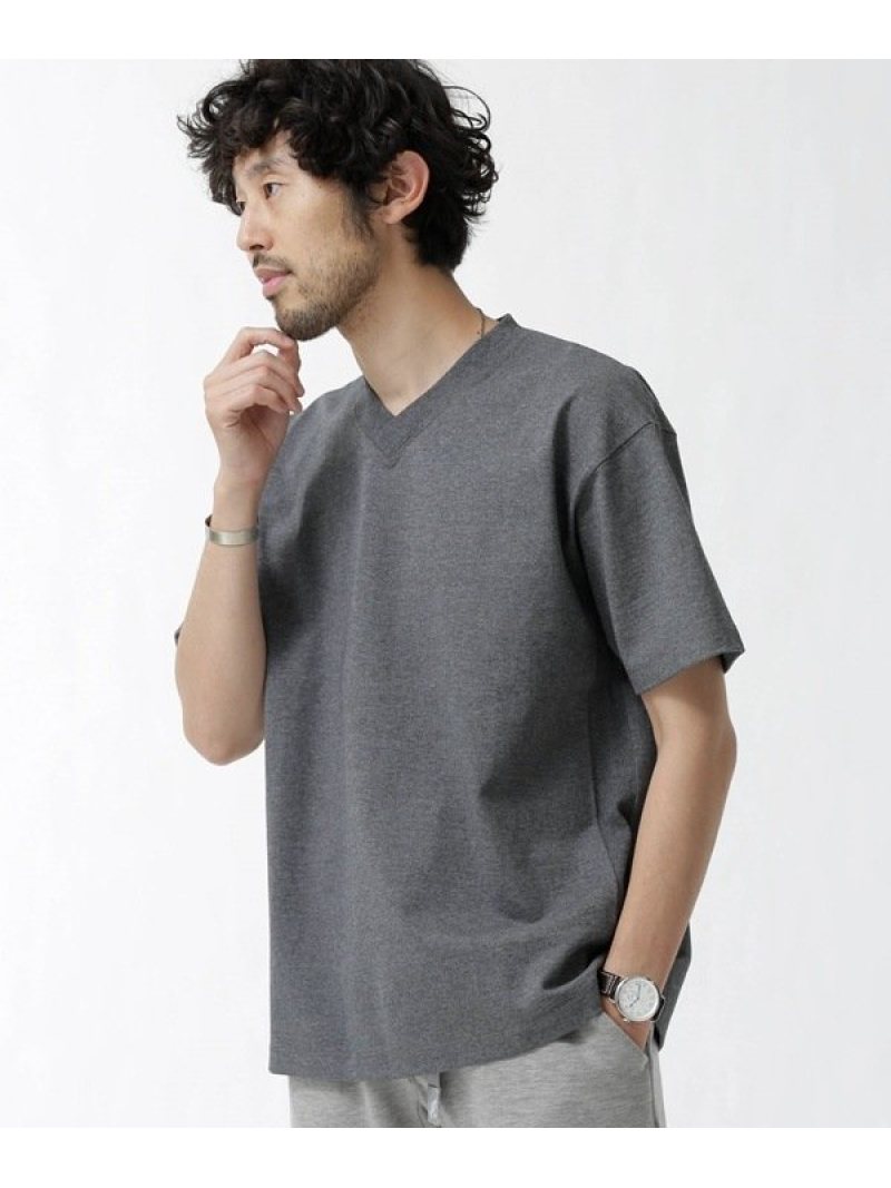 No Muffinスタンディングワイドvネックtシャツ Nano Universe ナノユニバース カットソー Tシャツ グレー ホワイト ベージュ カーキ 送料無料 Rakuten Fashion Butlerchimneys Com