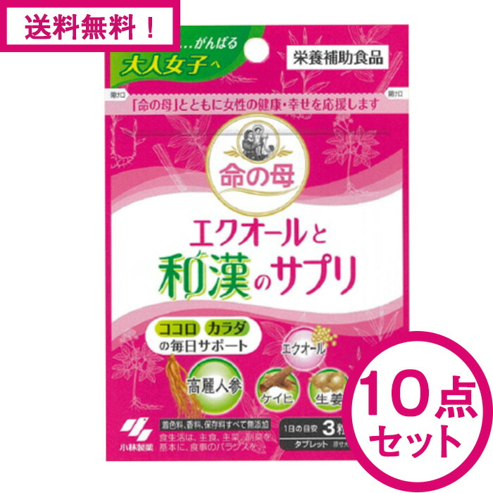 市場 命の母 60錠 サプリメント エクオールと和漢のサプリ 20日分 １０点セット