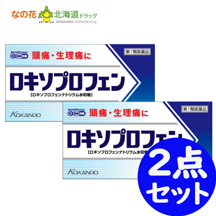 市場 第1類医薬品 ロキソプロフェン錠 ※要承諾商品 2点セット 12錠 クニヒロ