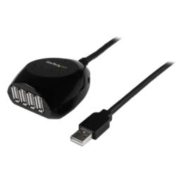 StarTech.com USBケーブル/A-A/15m/USB 2.0/アクティブ延長/4ポートハブ/BK(USB2EXT4P15M) 取り寄せ商品