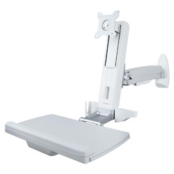 ＳｔａｒＴｅｃｈ．ｃｏｍ モニターアーム/一画面/ 27インチ/壁面固定/キーボードトレイ付(WALL-WORKSTATION-S) 目安在庫\u003d△