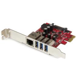 StarTech.com USB増設カード/PCIe 2.0 - 3x USB-A + GbE/5Gbps/SATA電源(PEXUSB3S3GE) 目安在庫\u003d△