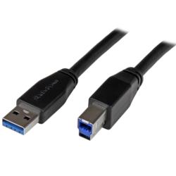 StarTech.com USBケーブル/A-B/10m/USB 3.0/5Gbps/オス・オス/ブラック(USB3SAB10M) 目安在庫=△|ナノズ 店
