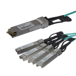 StarTech.com Cisco製品互換AOCブレークアウトケーブル 5m(QSFP4X10GAO5) 取り寄せ商品｜ナノズ　店