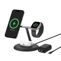 Belkin Qi2 3-in-1 ワイヤレス充電スタンド(WIZ023dqBK) 目安在庫\u003d○