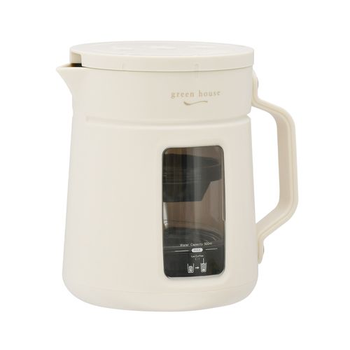 グリーンハウス GREEN HOUSE 5分で真空抽出で水出しコーヒー コールドブリュー コーヒーメーカー(GH-CBCMA-WH) 目安在庫=○｜ナノズ　店