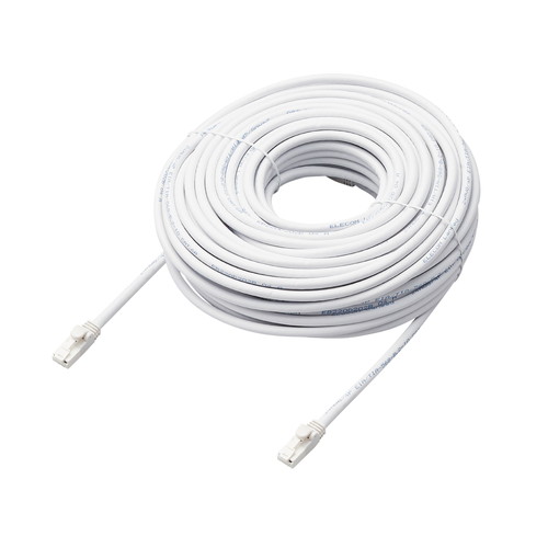 エレコム ELECOM LANケーブル CAT6A対応 30m 爪折レ防止 簡易パッケージ ヨリ線 ホワイト(LD-GPAT/WH30/RS) メーカー在庫品