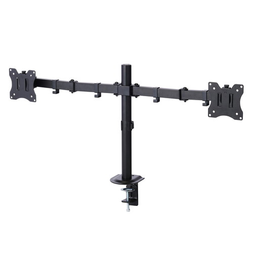 エレコム ELECOM モニターアーム デュアル 2画面 【 17~32インチ 耐荷重9kg 】 ブラック(DPA-DN01BK) メーカー在庫品