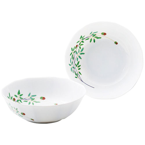 楽天市場】【メーカー直送】香蘭社 われもこう ペア中鉢 三つ組銘々皿