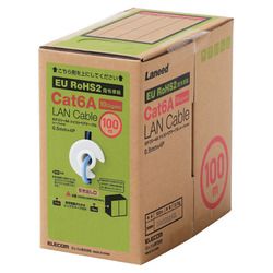 エレコム ELECOM LANケーブル/CAT6A対応/EU RoHS指令準拠/コネクタ無シ/単線/リレックス/100(LD-GPAL/BU100RS) 目安在庫\u003d○