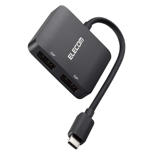 エレコム ELECOM USB Type-C - DisplayPort 変換 8K 30Hz ブラック(AD-CDP2BK2) メーカー在庫品