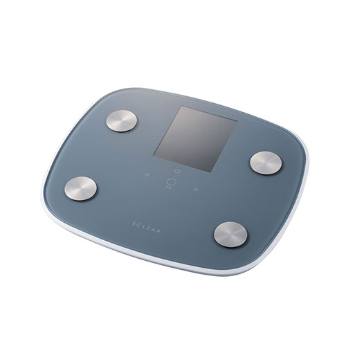 エレコム ELECOM 体組成計 体重計 ヘルスメーター 自動認識機能付 MRI測定 100g単位 大画面 測定項目一覧表示 グレー(HCS-FS05GY) メーカー在庫品