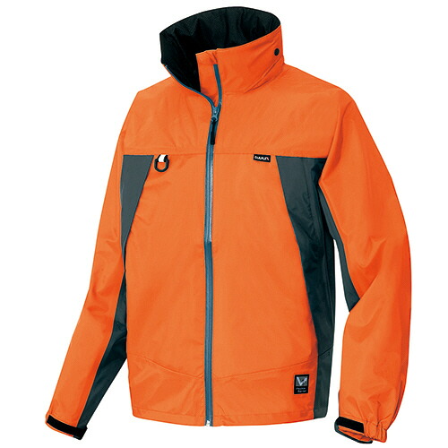 アイトス TULTEX(タルテックス) 全天候型ジャケット 3層ミニリップ オレンジ×チャコール Lサイズ 1着(AZ-56301-063-L) 取り寄せ商品