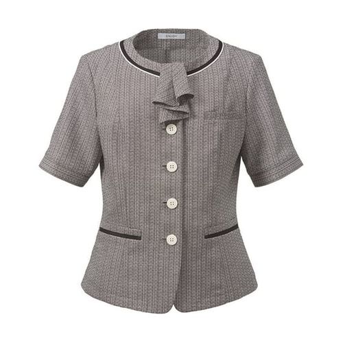 カーシーカシマ ENJOY オーバーブラウス PURE TWEED PLUS グレー 5号 ESA833(68-0898-52) 取り寄せ商品｜ナノズ　店