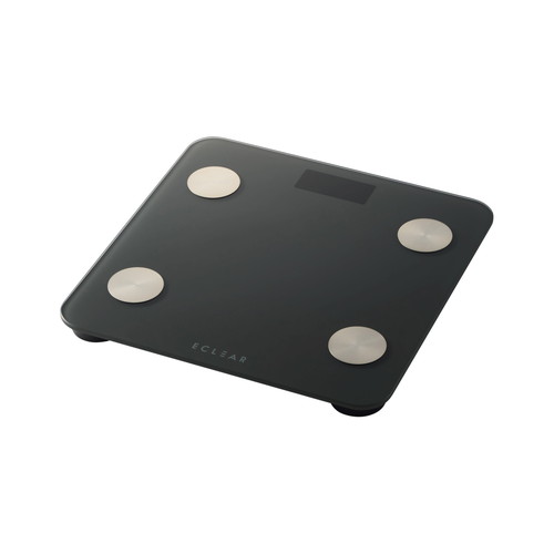 エレコム ELECOM 体重計 体組成計 ヘルスメーター Bluetooth スマホ連動 エクリア ブラック(HCS-BTFS01BK) メーカー在庫品