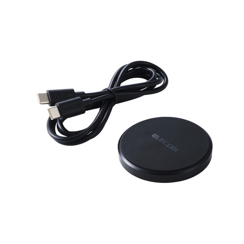 エレコム ELECOM ワイヤレス充電器 Qi 認証 12W / 10W / 7.5W / 5W 卓上 充電器 ブラック(W-QA28BK) メーカー在庫品