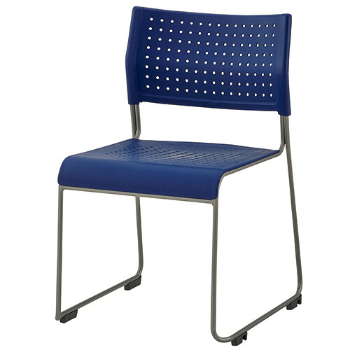 アイリスチトセ スタッキングチェア 樹脂座タイプ ブルー 1脚(ASL-110PP-BL) 取り寄せ商品