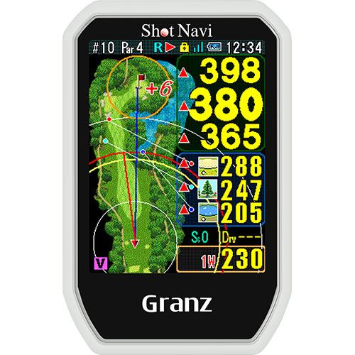 ショットナビ ゴルフ用GPSナビ Granz 白いこと(GranzWH) 取り寄せ商いもの
